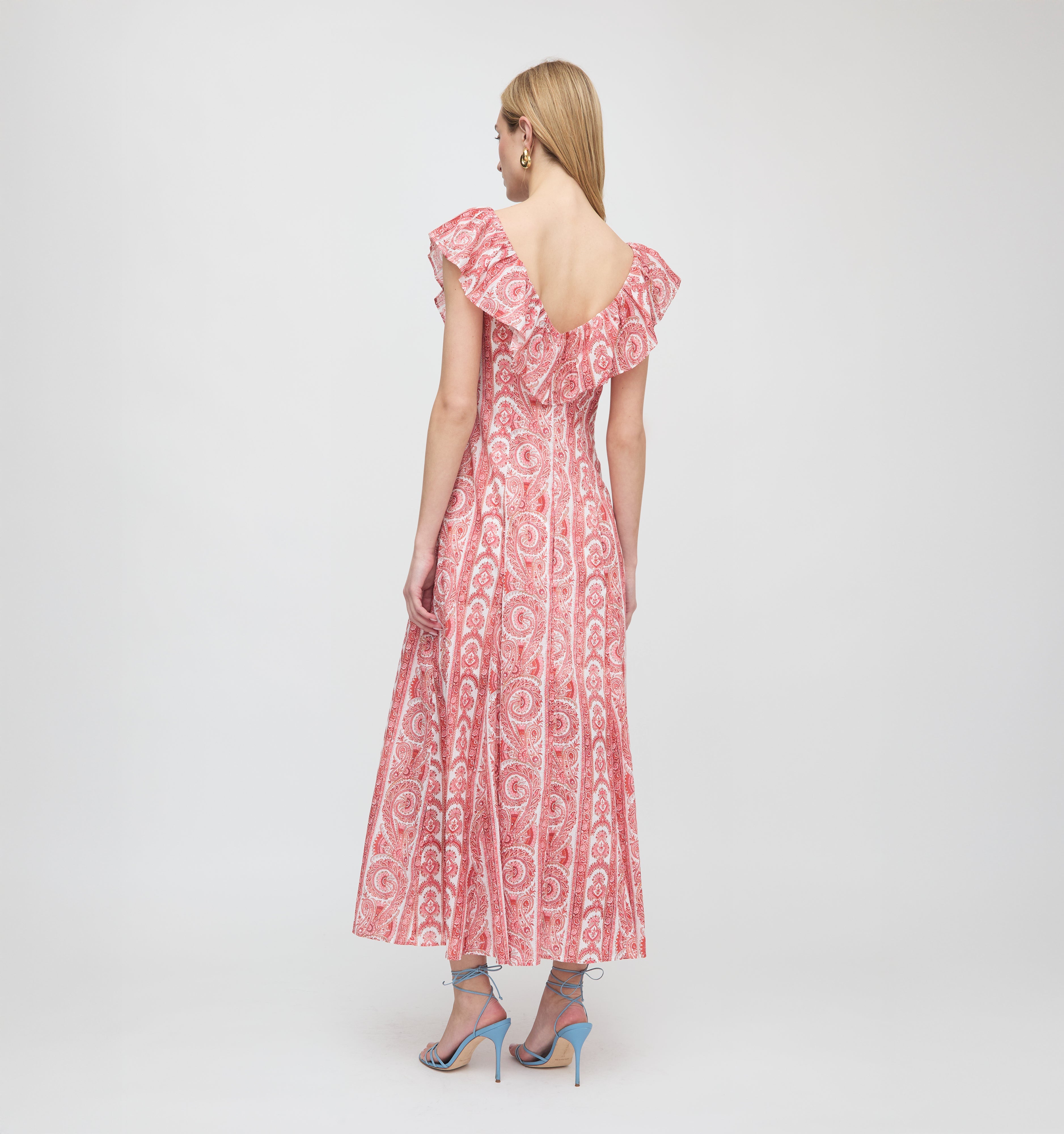 The Milani Dress - Coral Corsica Paisley