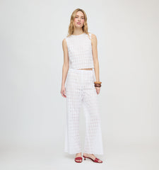 The Miro Top - White Diamond Eyelet