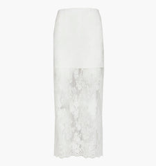 The Olympia Skirt - White Magnolia Lace