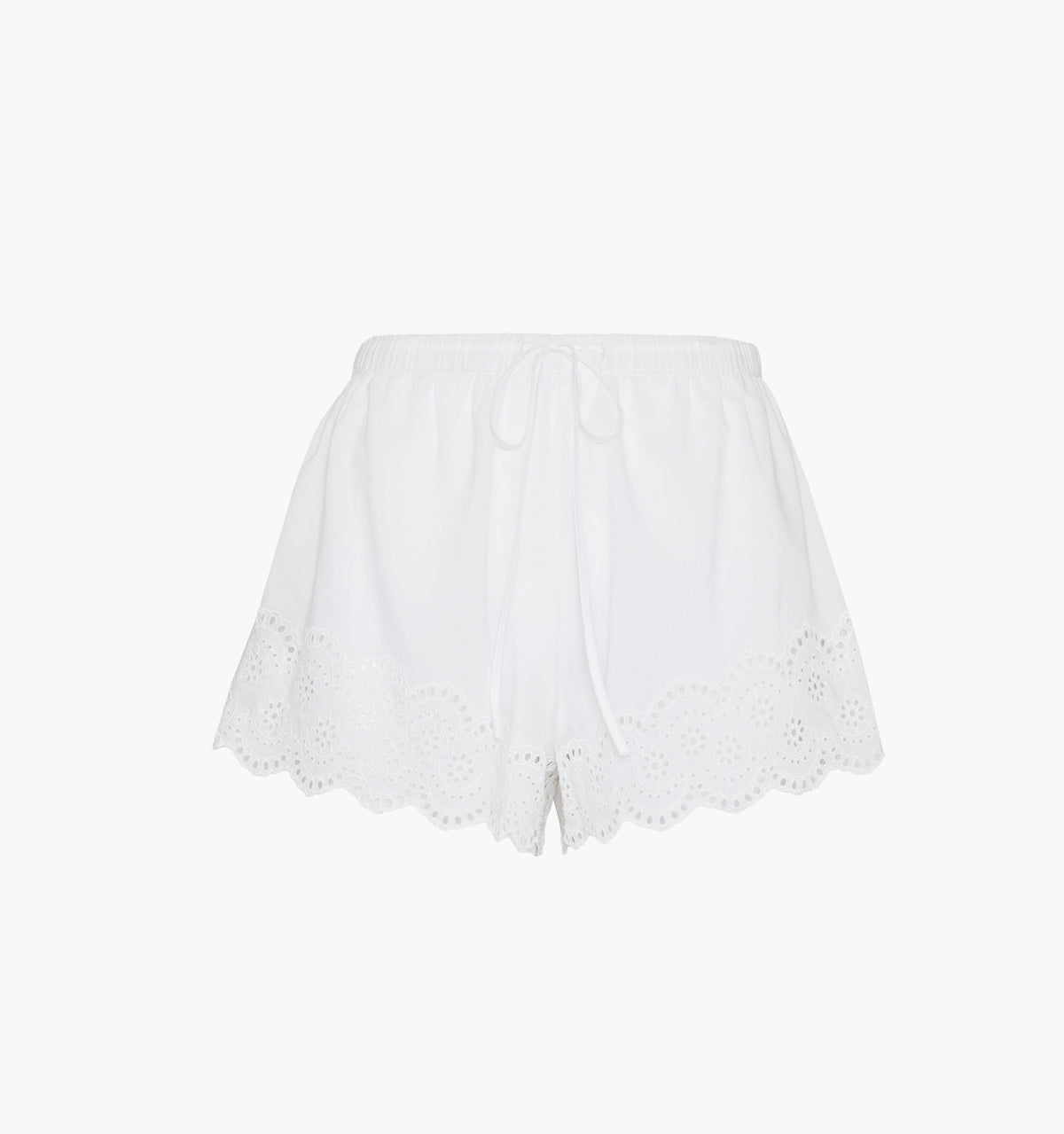 The Oslo Short - White Broderie Voile