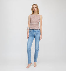 The Phoebe Nap Top - Cognac Gingham