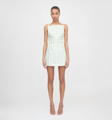 The Hallie Skirt - Brocade Vine Stripe