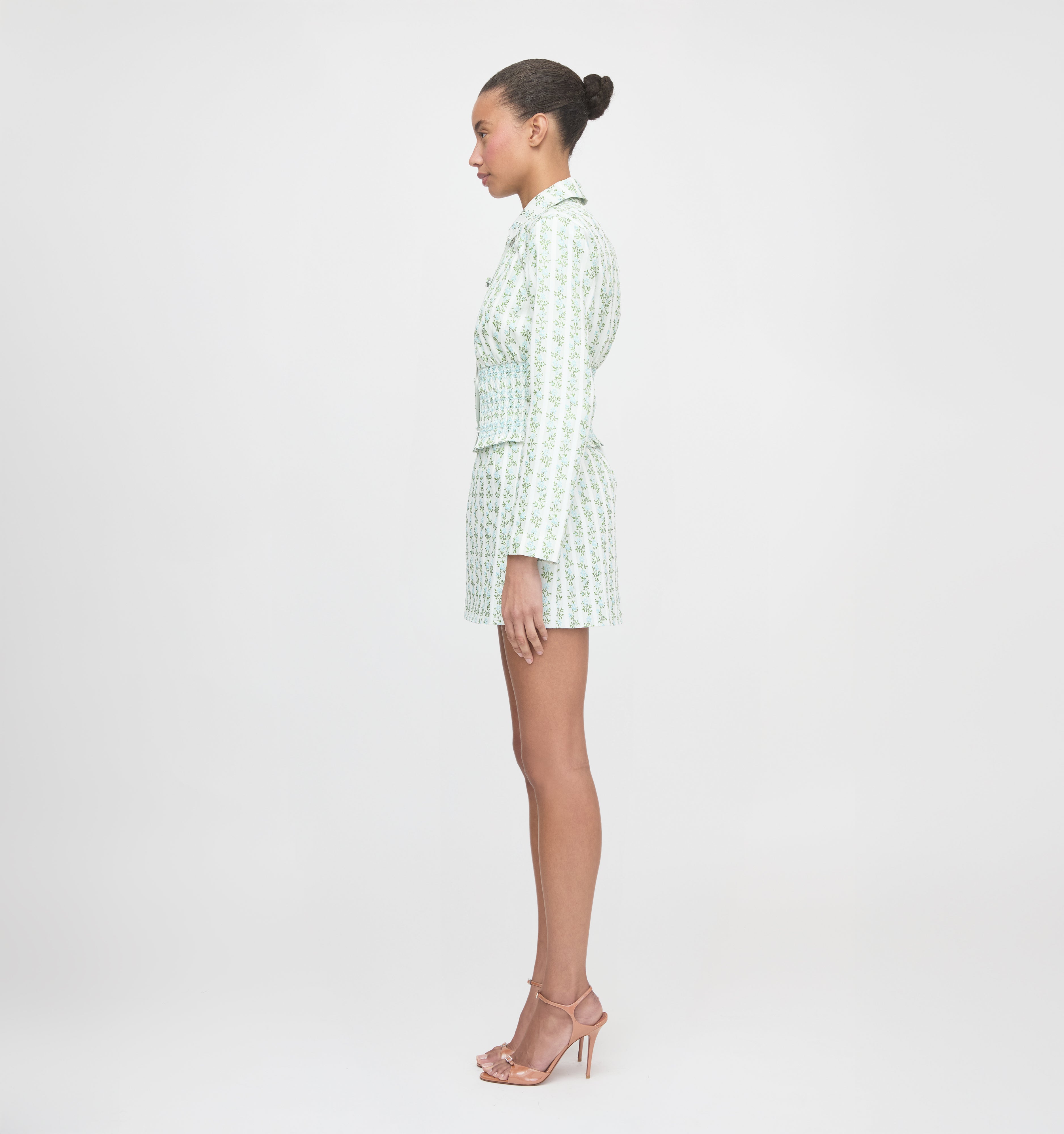 The Hallie Skirt - Brocade Vine Stripe