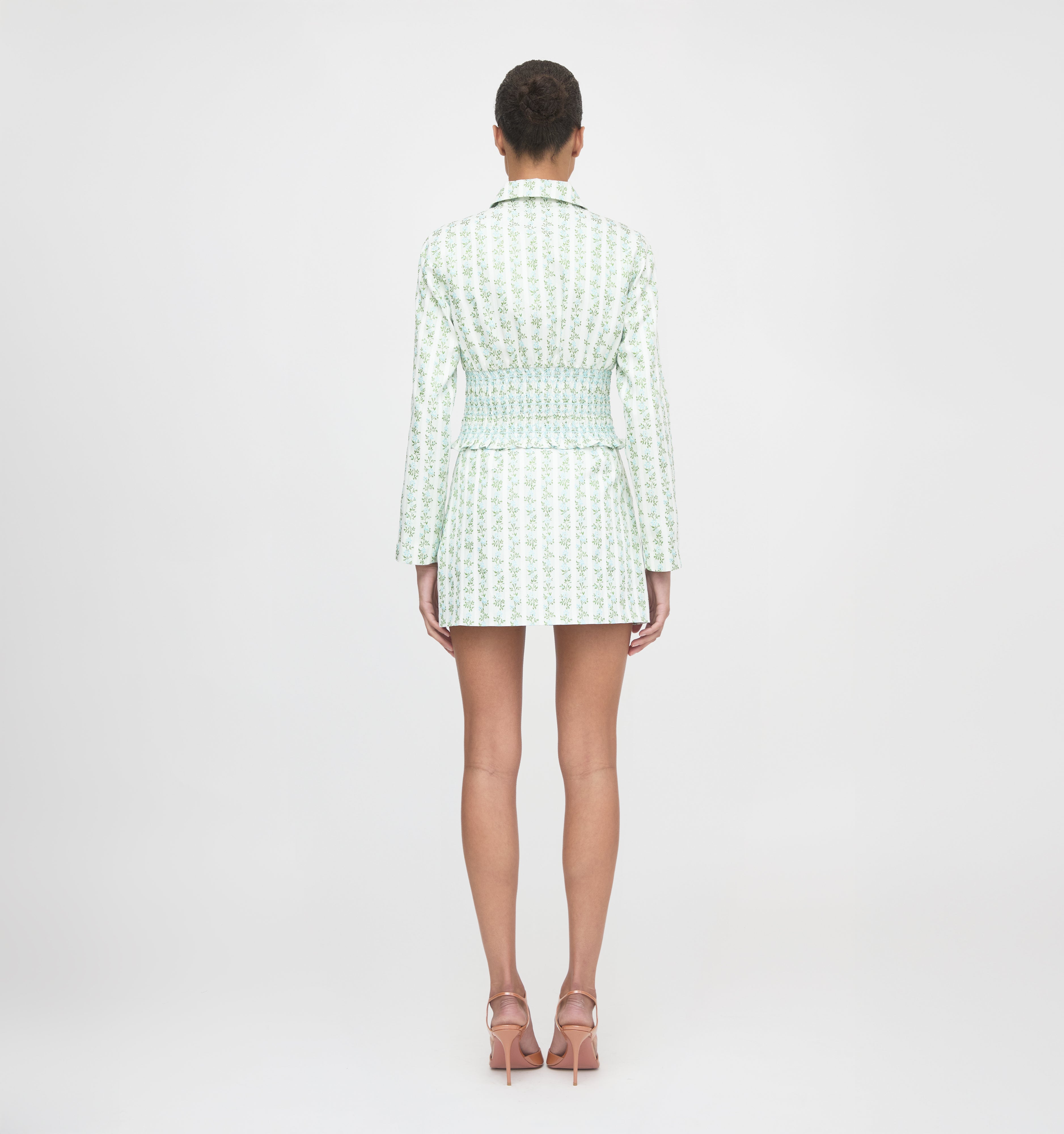 The Hallie Skirt - Brocade Vine Stripe