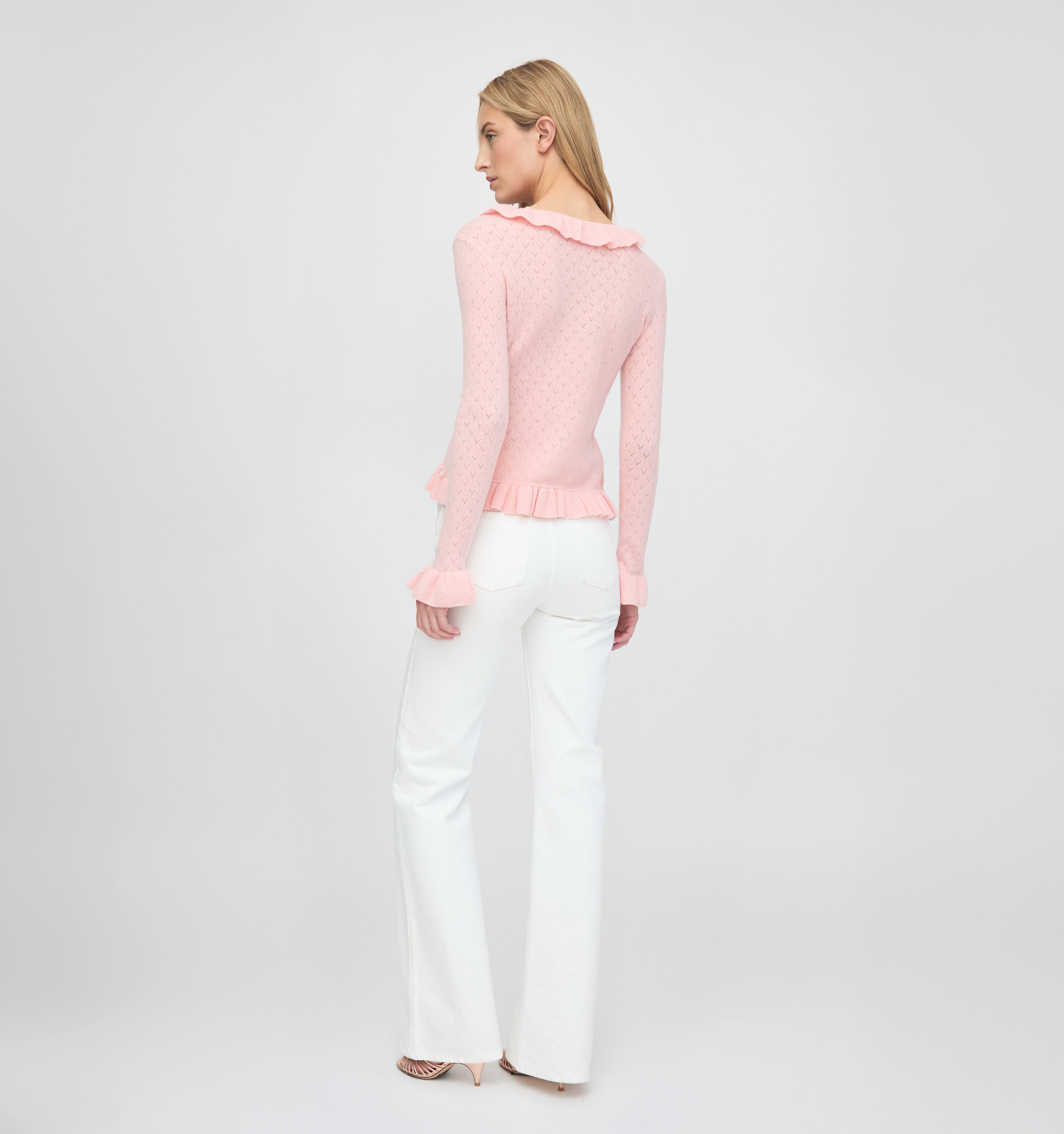 The Ray Top - Powder Pink Pointelle
