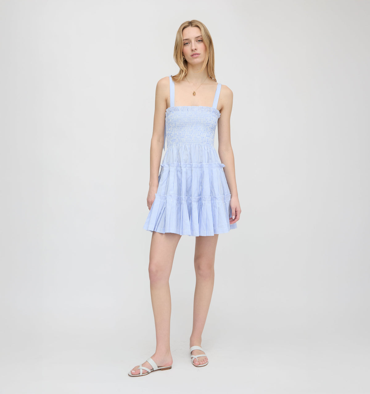 The Ribbon Charlotte Nap Dress - Blue/White Stripe