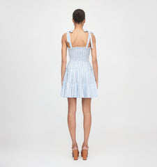 The Ribbon Charlotte Nap Dress - Blue Petal Stripe