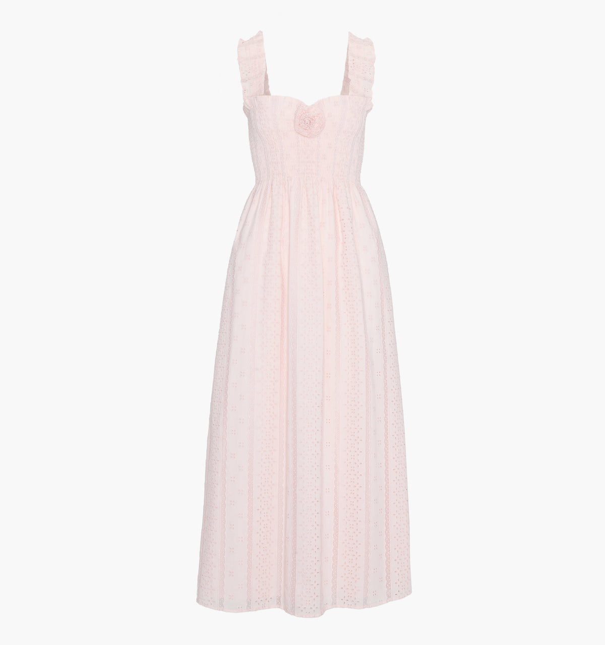 The Rosetta Nap Dress - Pink Broderie Voile