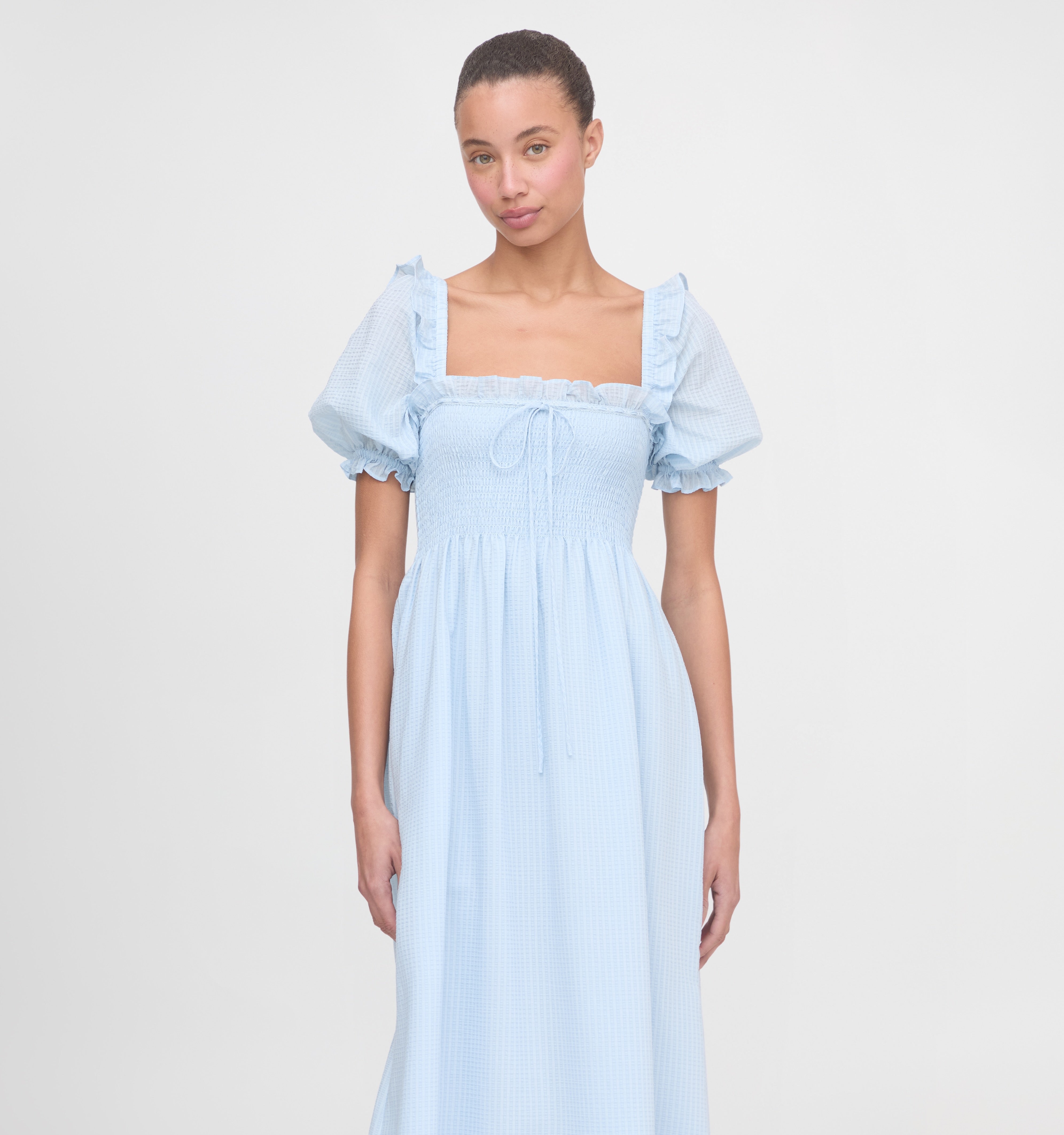 The Scarlett Nap Dress - Pale Blue