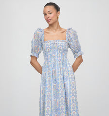 The Scarlett Nap Dress - Blue Corsica Paisley