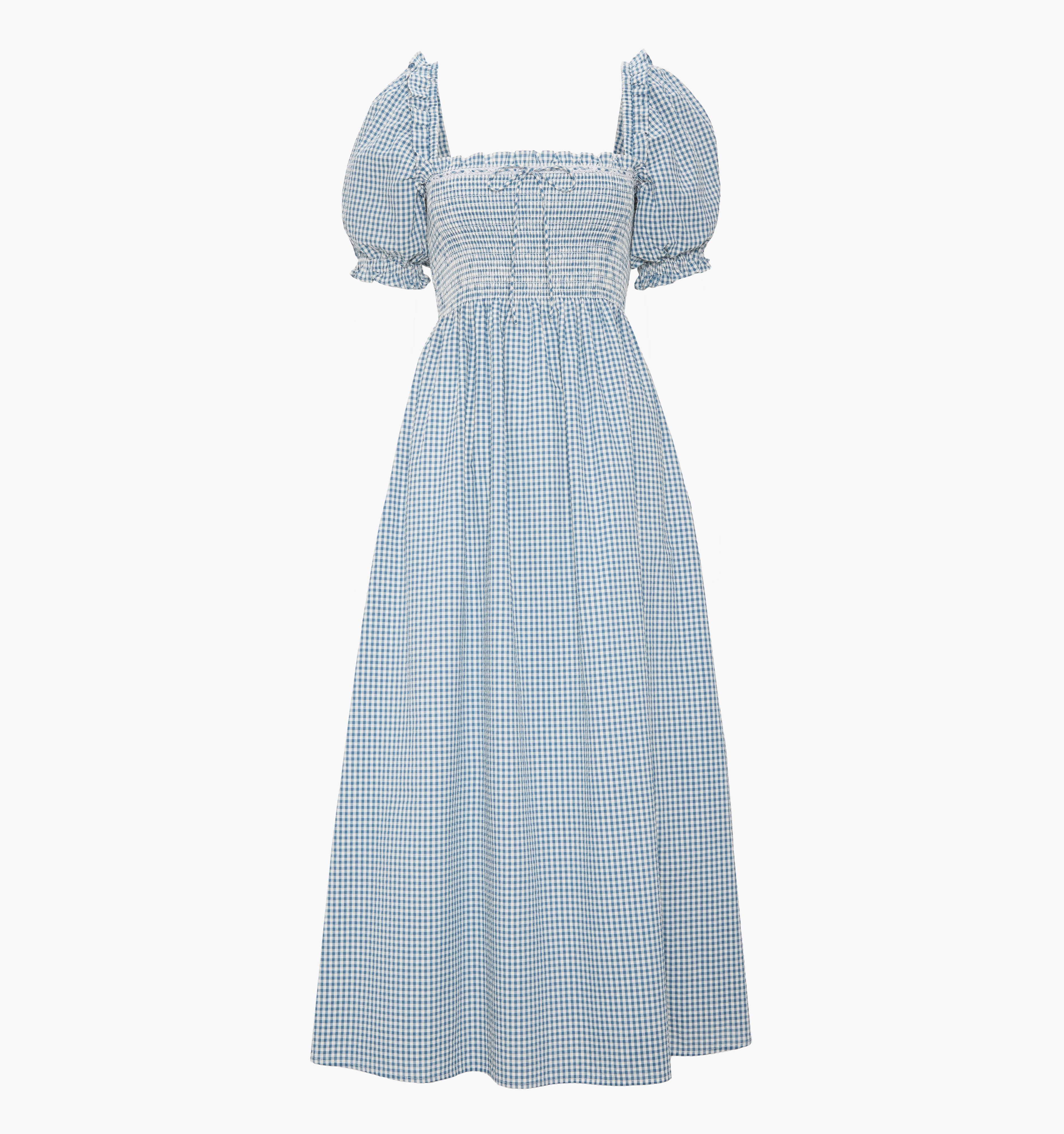The Scarlett Nap Dress - Lagoon Gingham