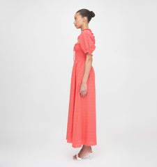 The Scarlett Nap Dress - Coral Daisy Broderie
