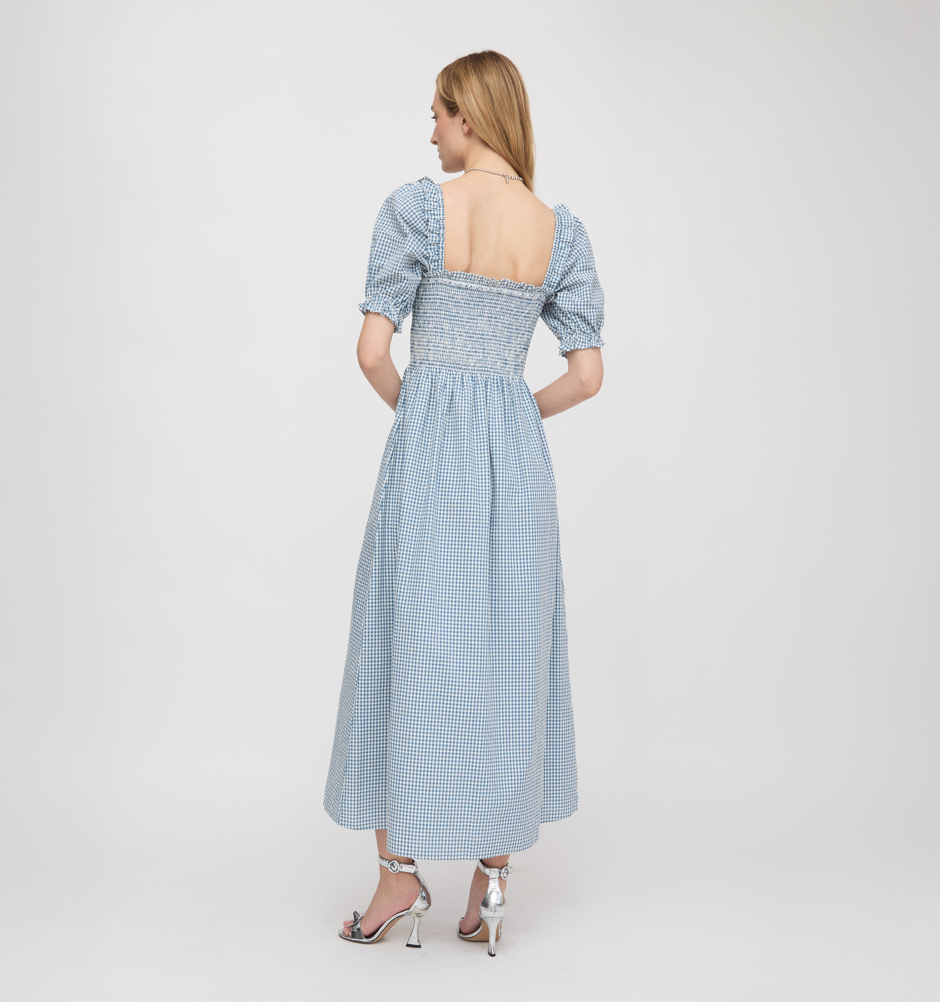 The Scarlett Nap Dress - Lagoon Gingham