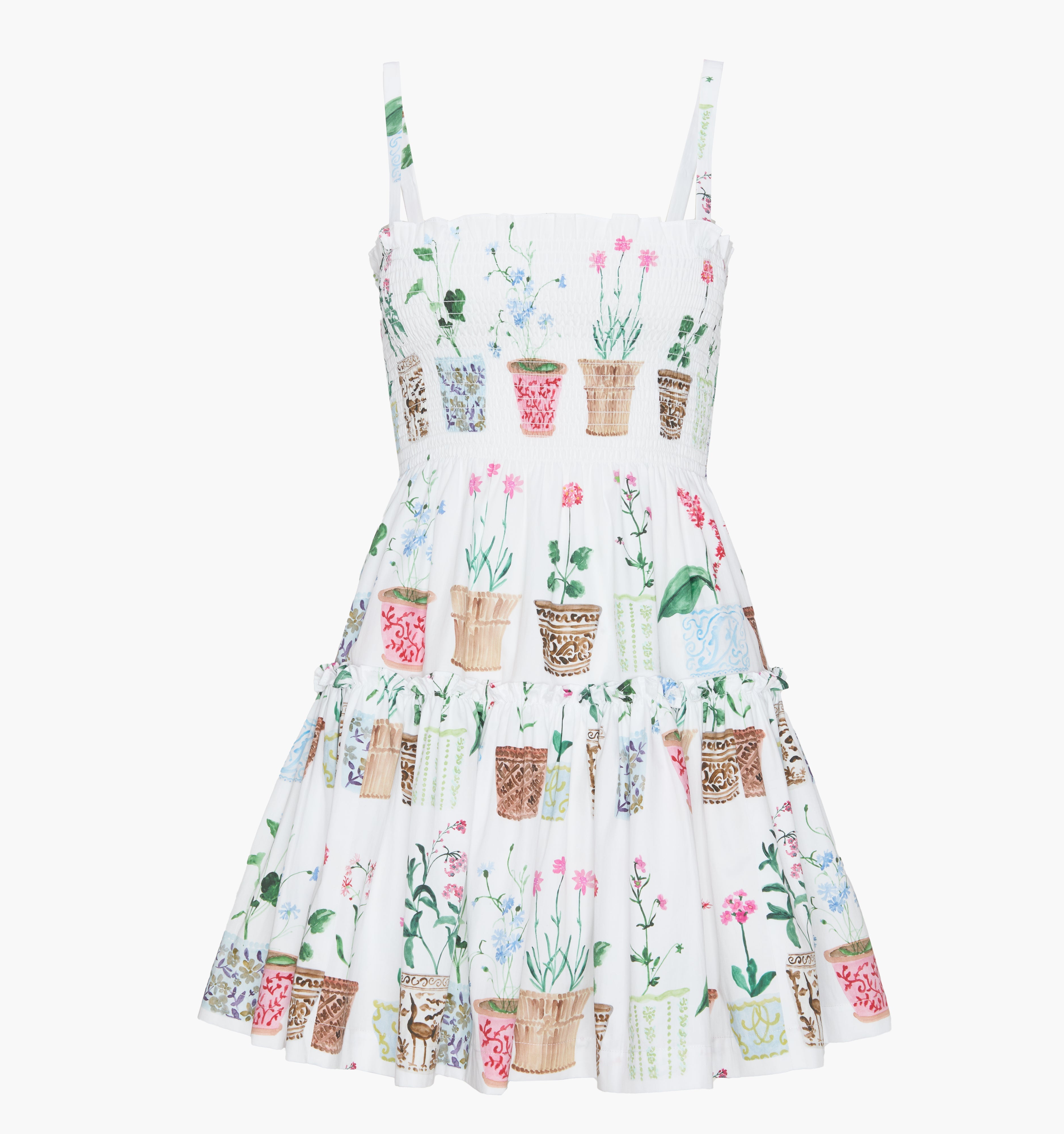 The Seraphina Mini Nap Dress - Flower Pots