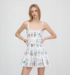 The Seraphina Mini Nap Dress - Flower Pots