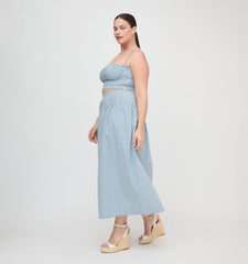 The Ame Skirt - Lagoon Gingham