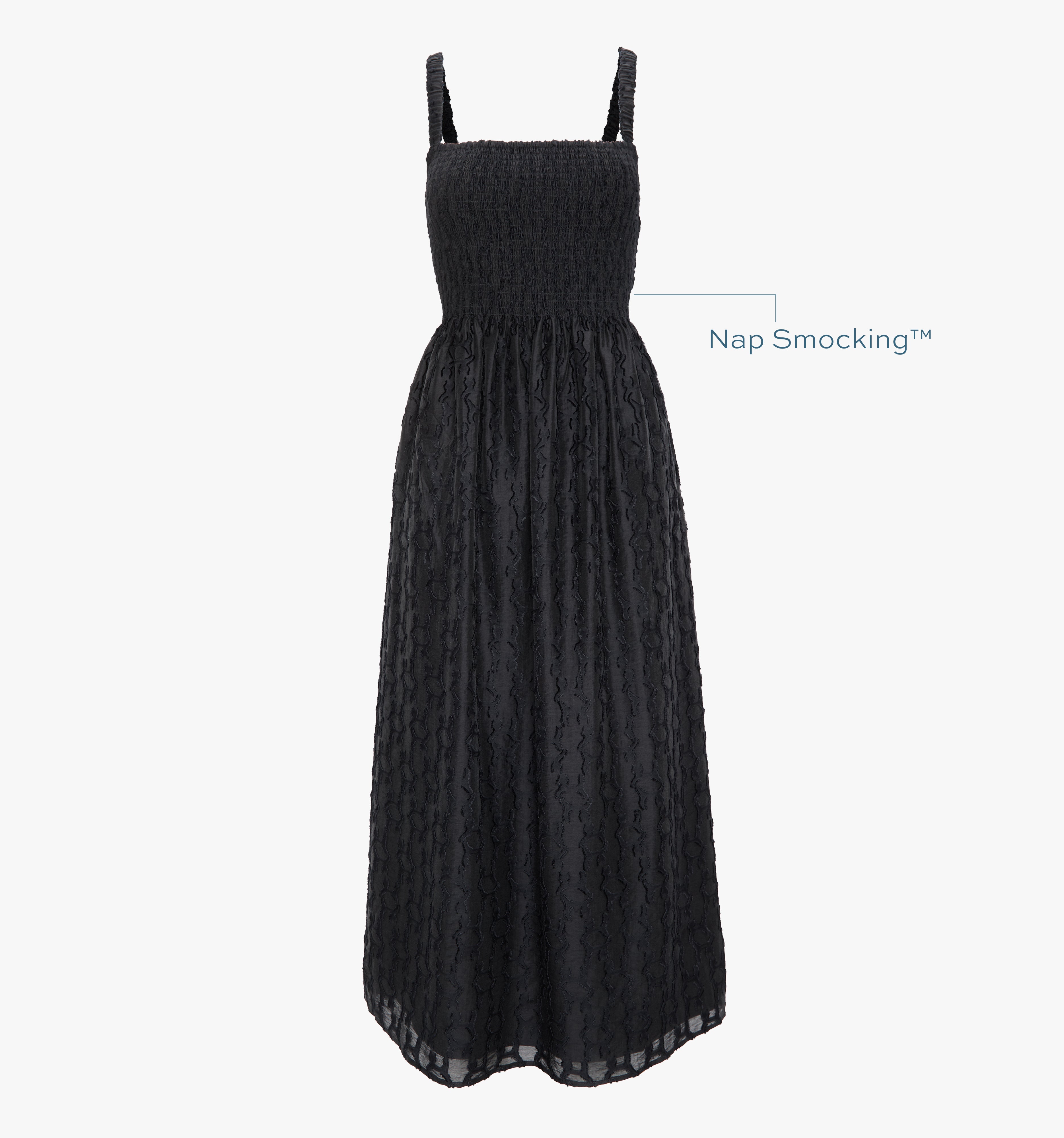 The Anita Nap Dress - Black Fil Coupé