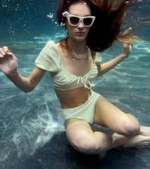The Aurelia Bikini Set - Lime Gingham