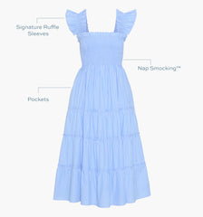 The Ellie Nap Dress - Blue Stripe