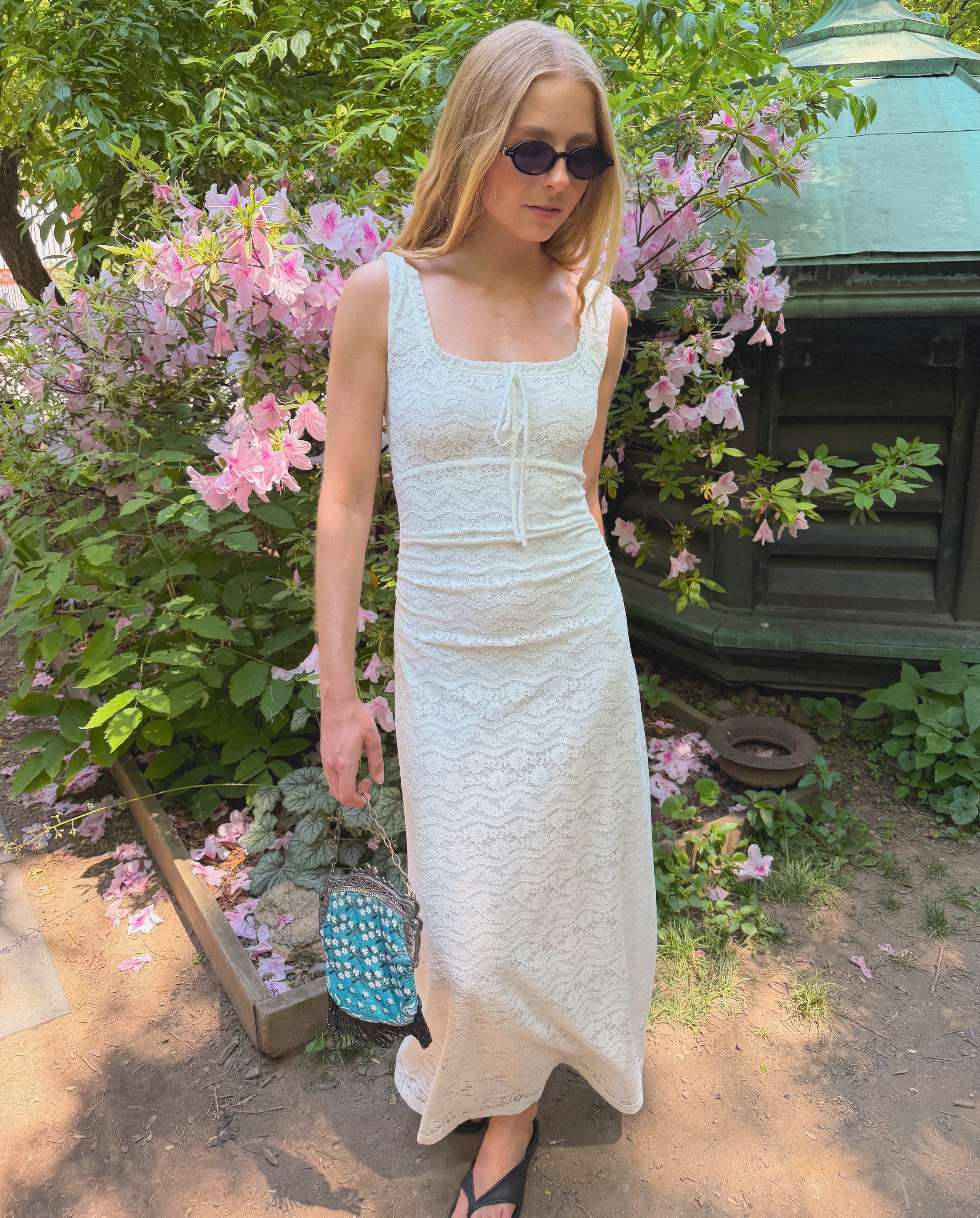 The Coraline Dress - White Stretch Lace