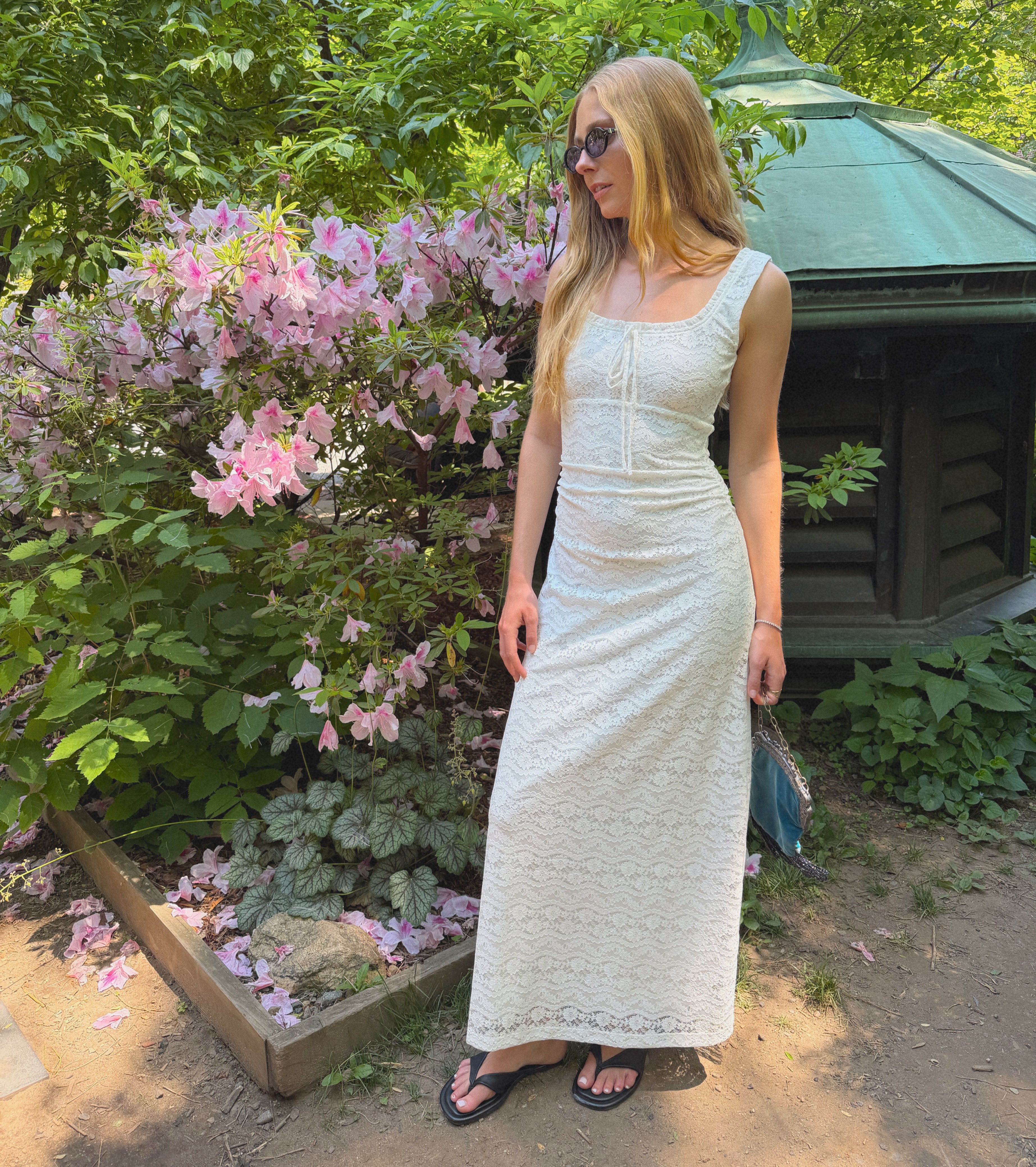The Coraline Dress - White Stretch Lace