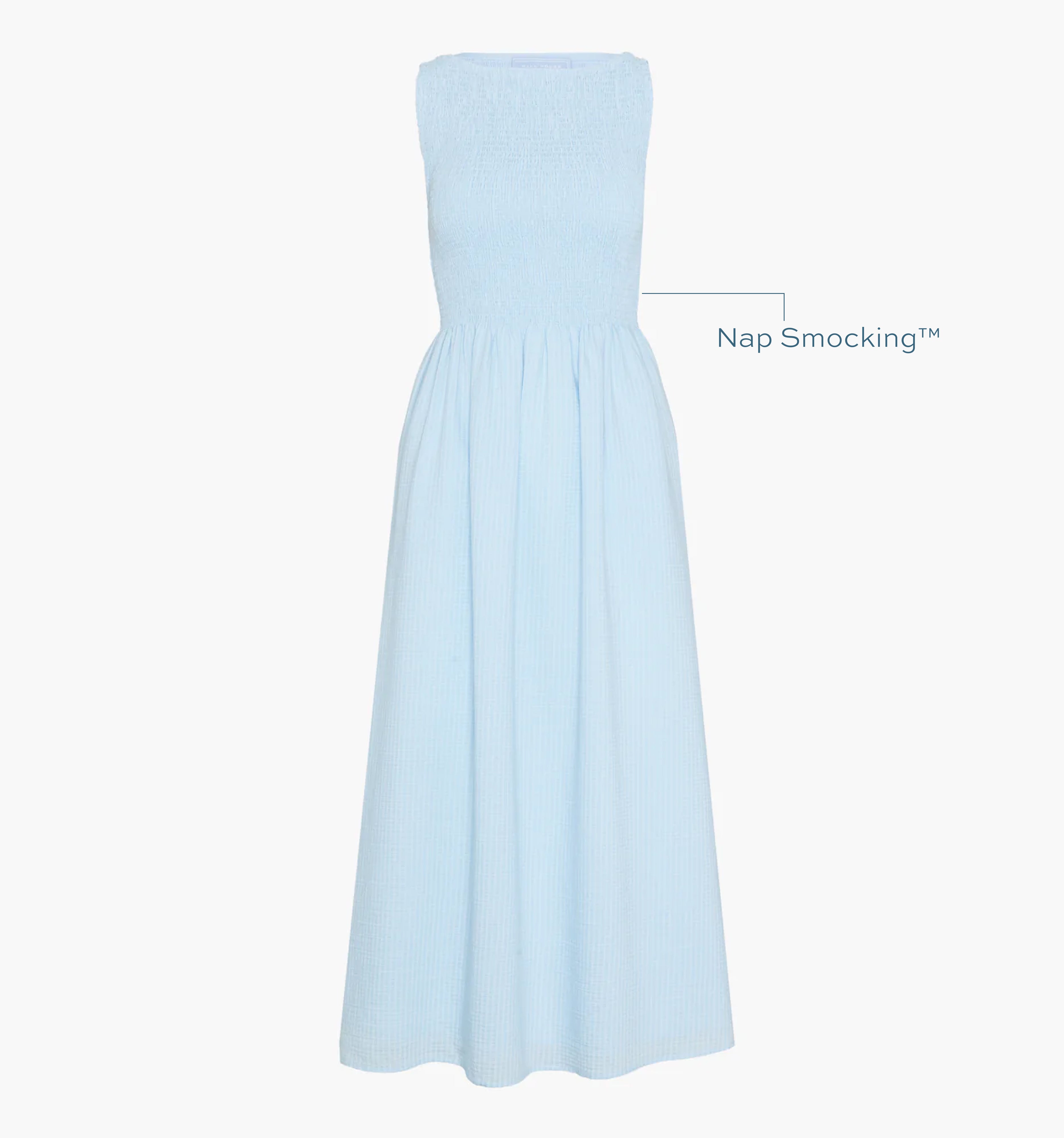 The Cosima Nap Dress - Pale Blue