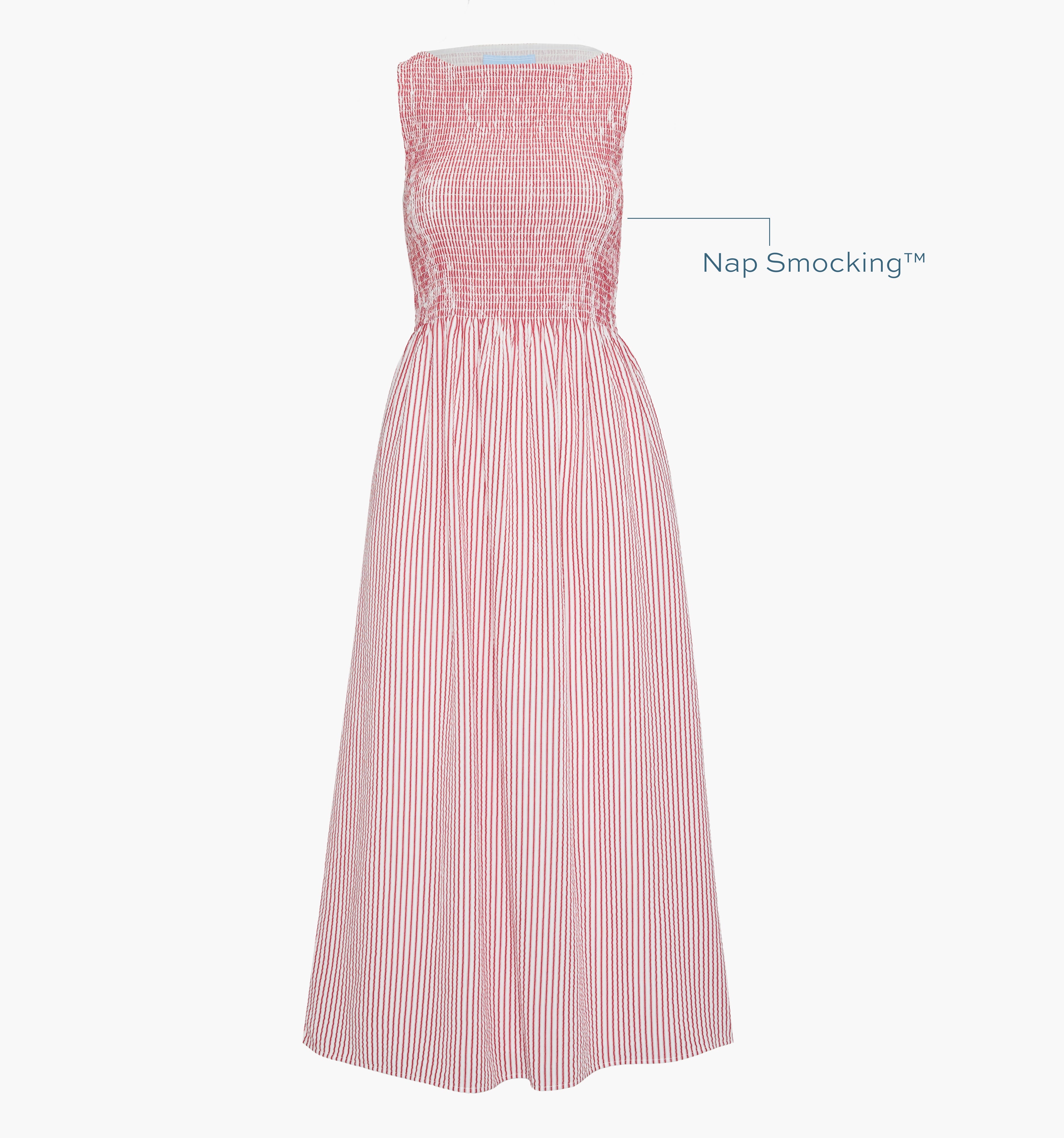 The Cosima Nap Dress - Red Ticking Stripe