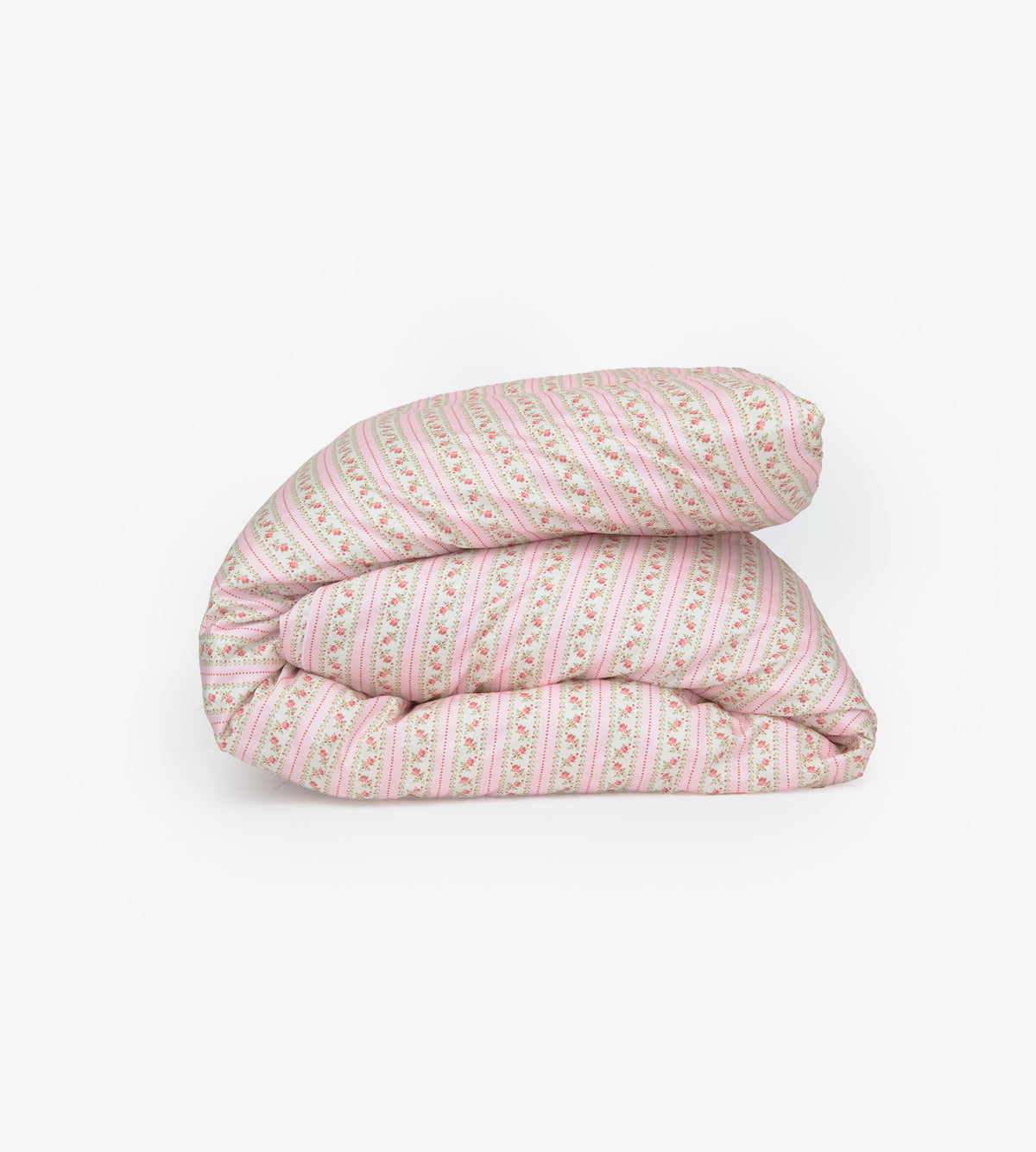 The Duvet Cover - Pink Floral Dot Stripe