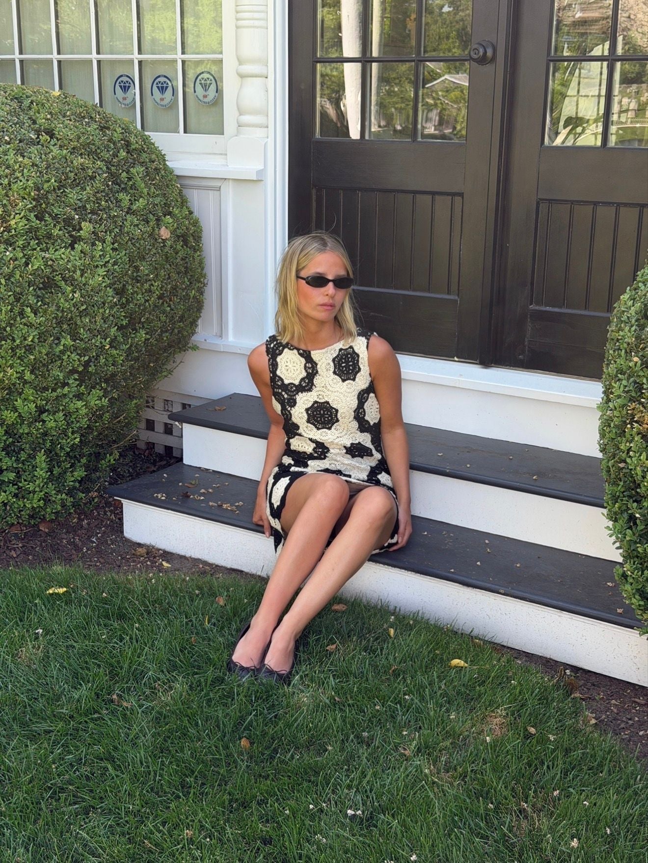 The Lisandra Dress - Black/Ivory Crochet Lace