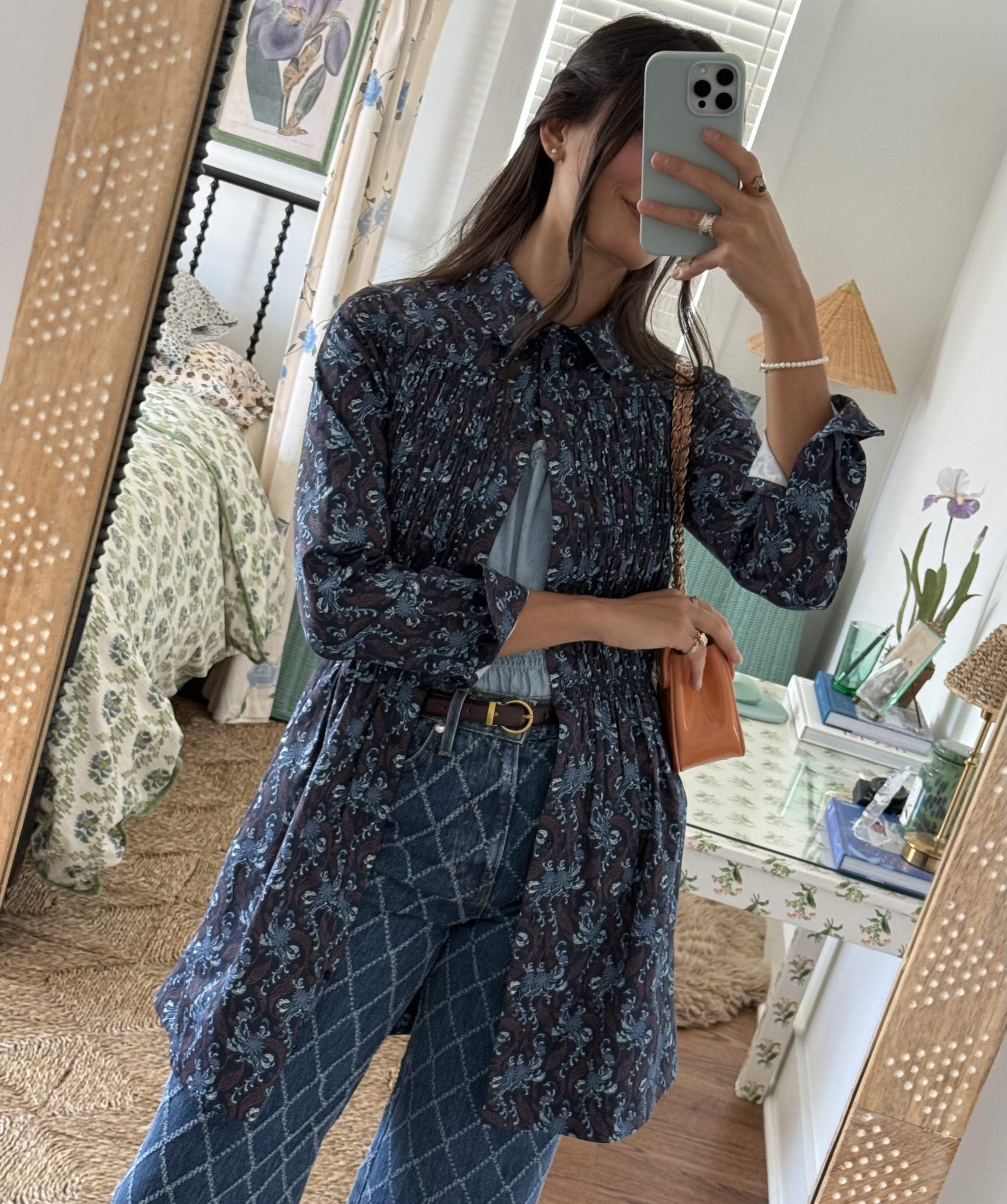 The Mira Dress - Navy Cala Paisley