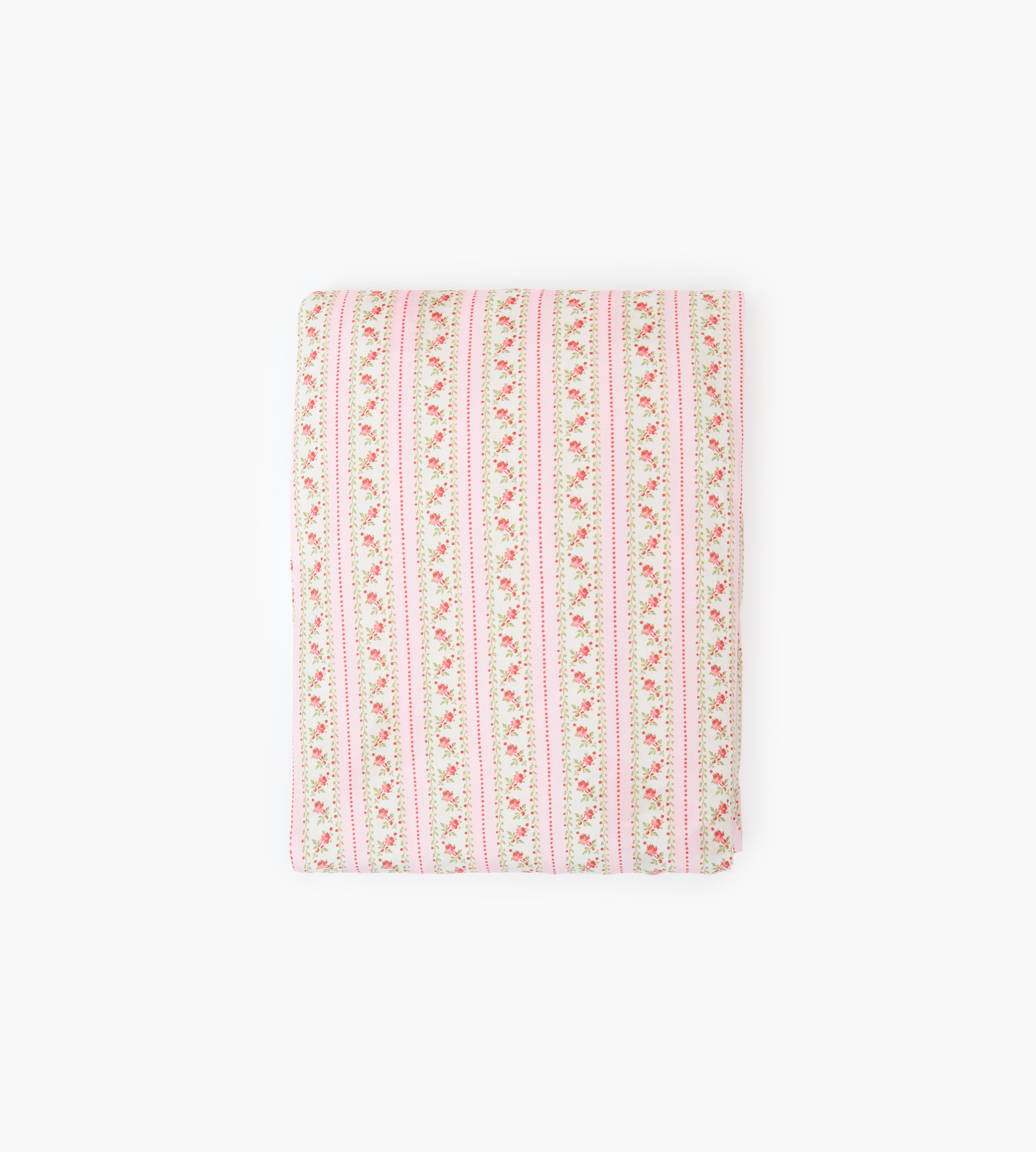 The Fitted Sheet - Pink Floral Dot Stripe