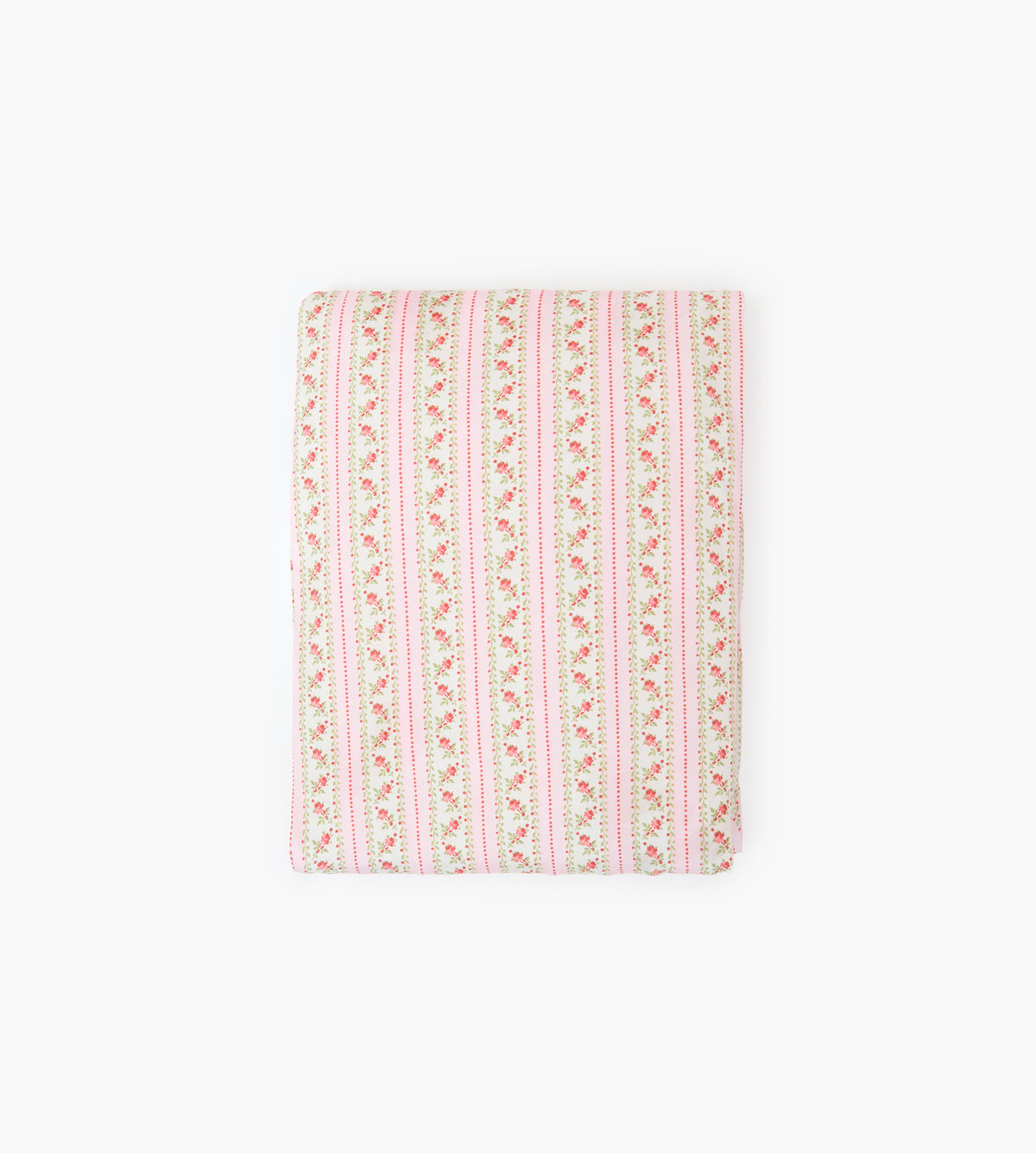 The Fitted Sheet - Pink Floral Dot Stripe