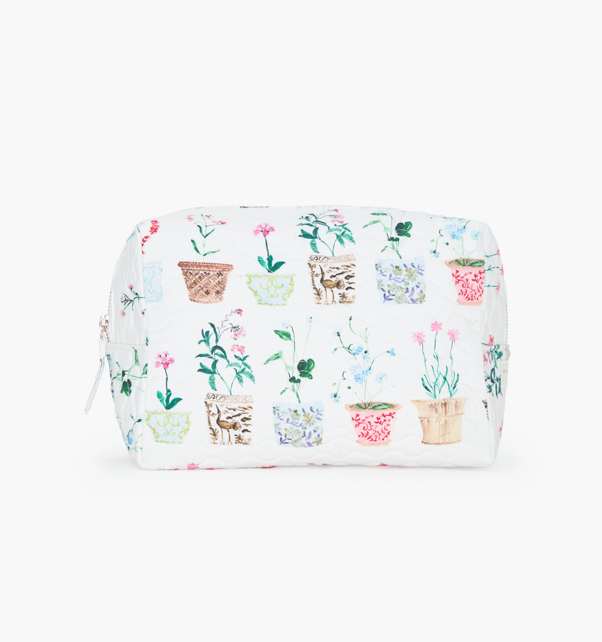 The Quilted Cosmetic Bag - Flower Pots