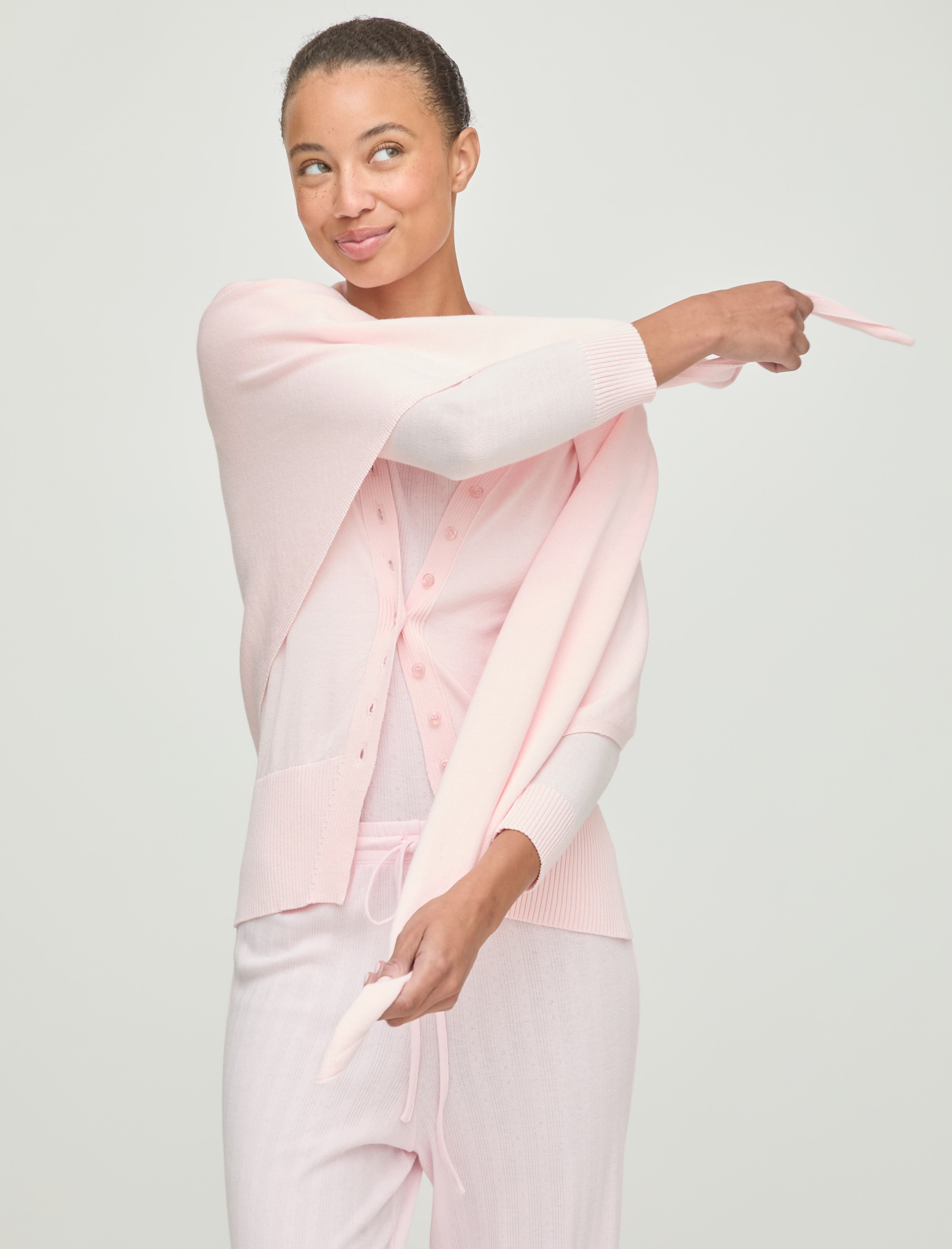 The Cleo Pointelle Set - Light Pink