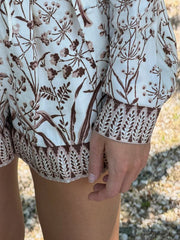 The Audrey Short - Ivory Wildflower Field