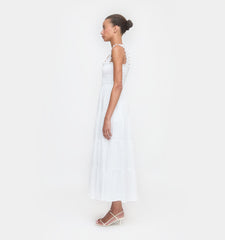 The Kimmy Maxi Nap Dress - White Shadow Stripe