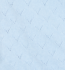 The Deirdre Wrap Sweater - Light Blue Pointelle