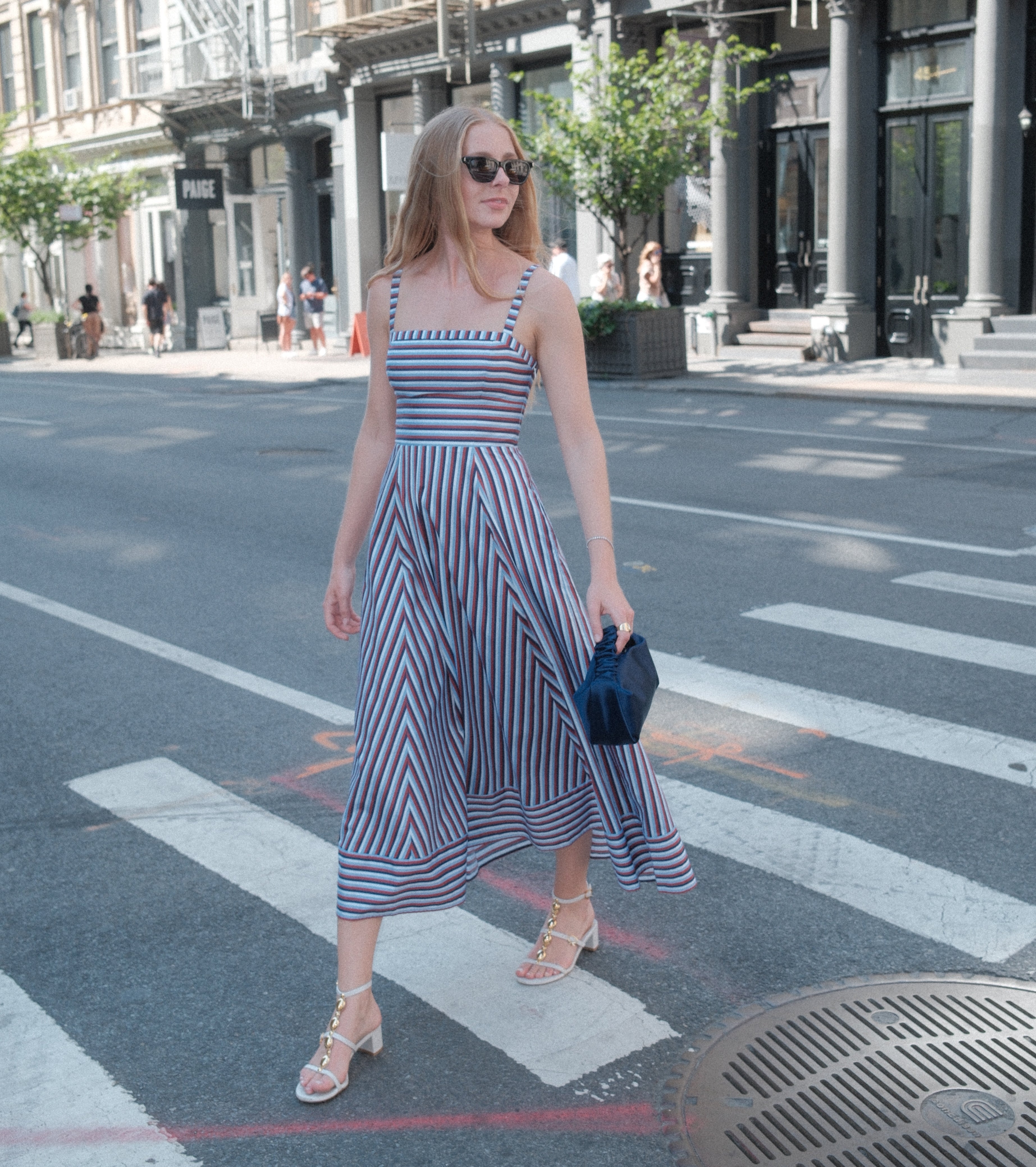 The Margot Dress - Firecracker Stripe