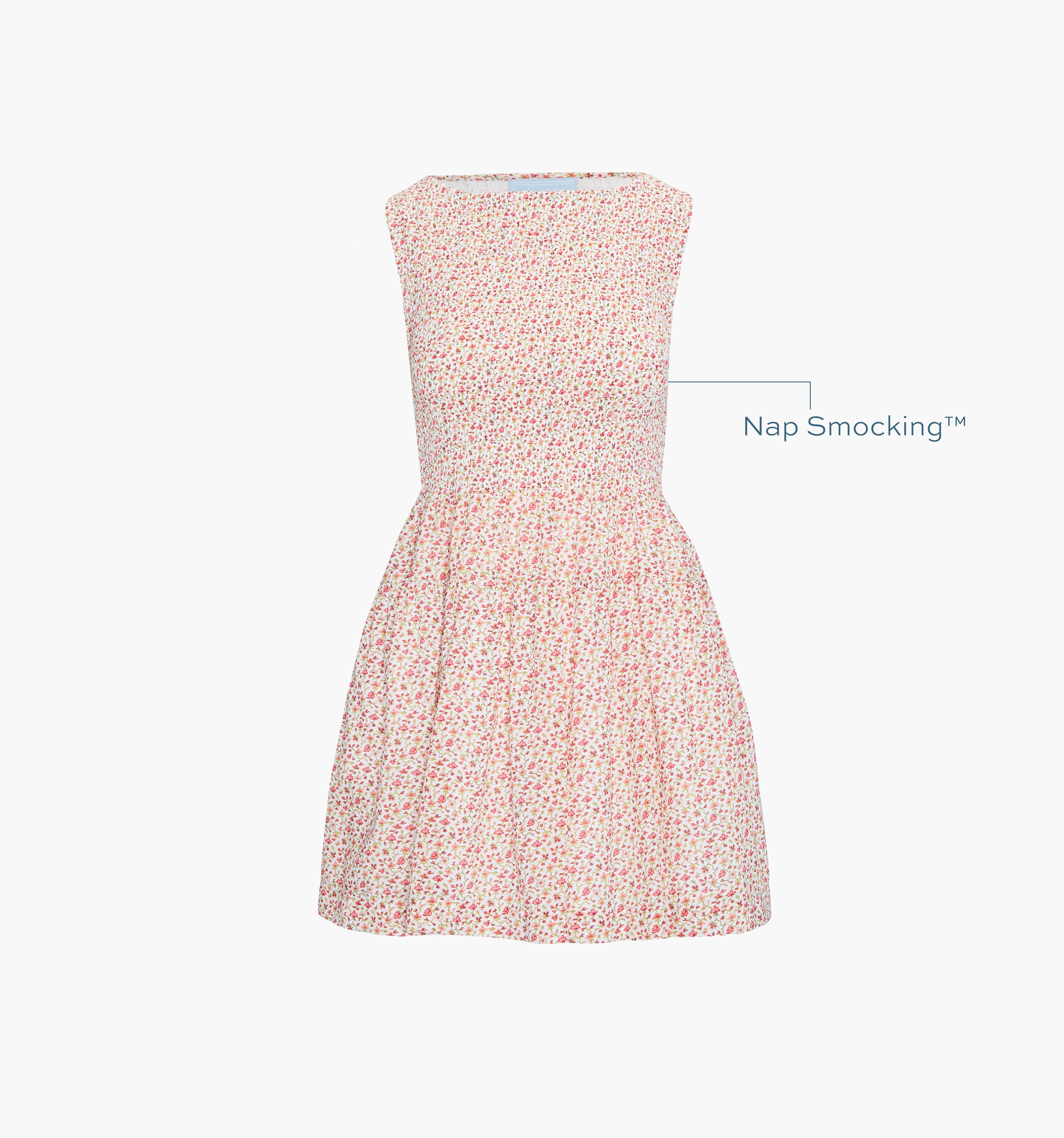 The Cosima Mini Nap Dress - Ivory Geo Ditsy