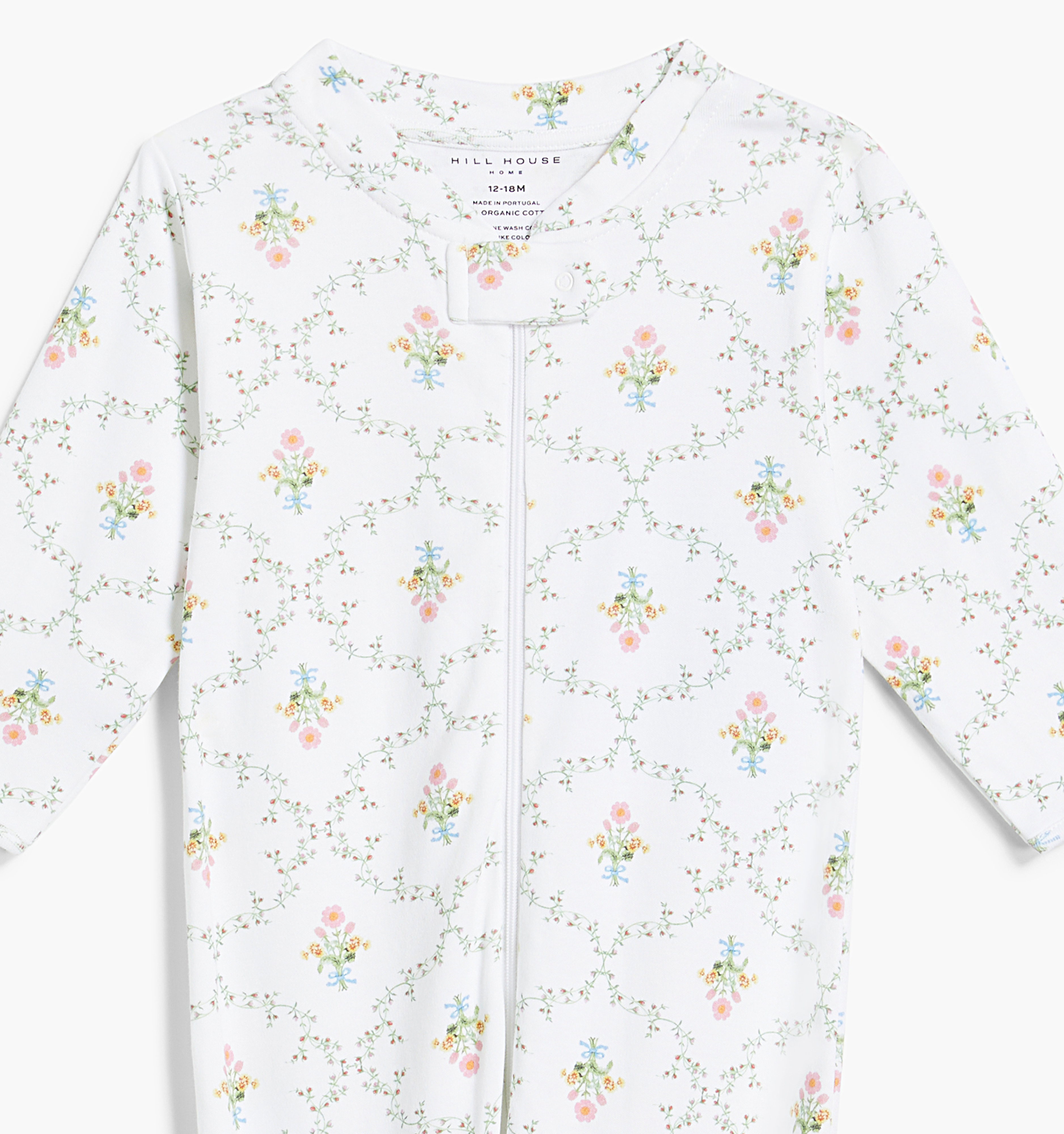 The Footie Pajama - Pastel Trellis
