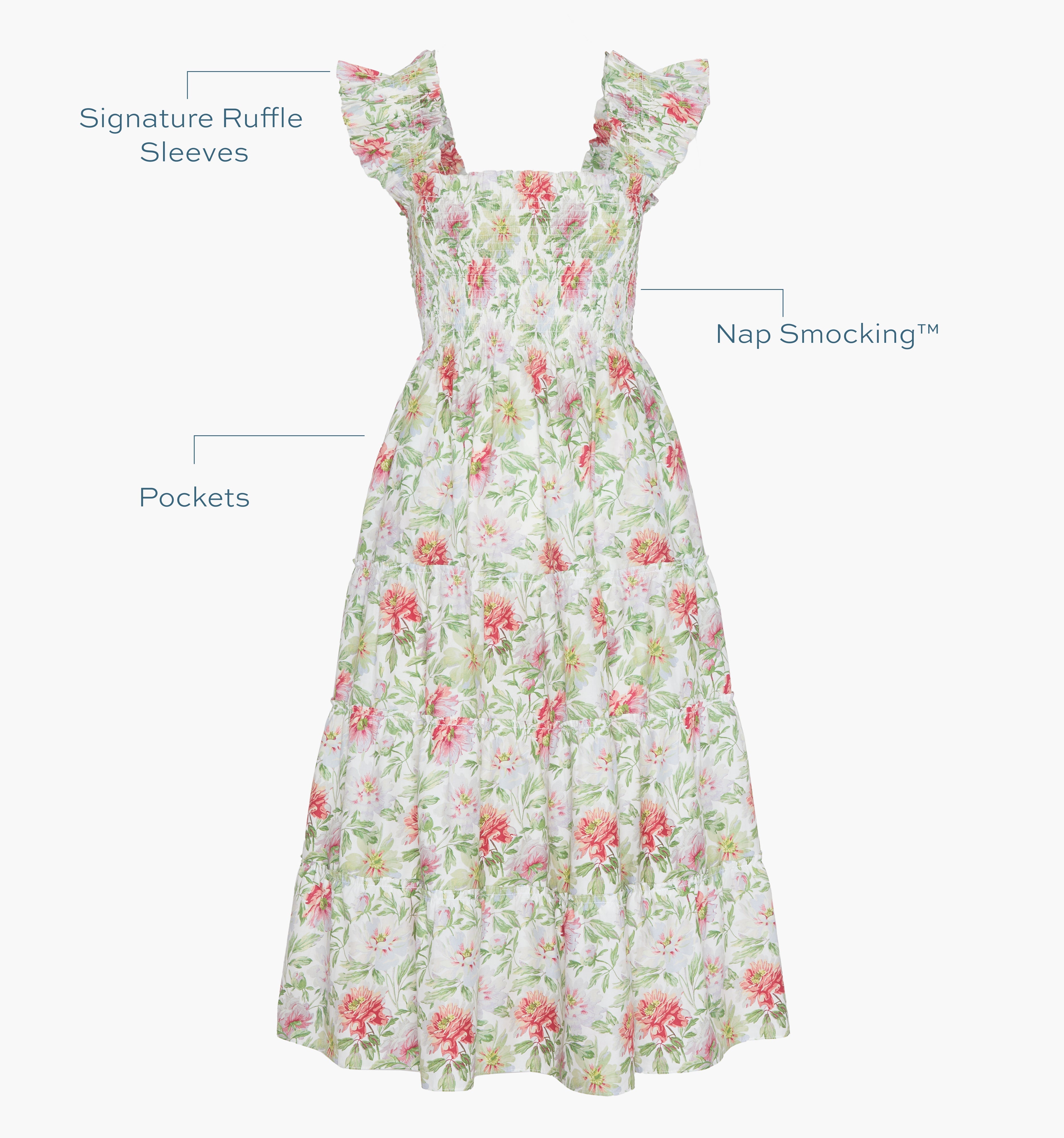 The Ellie Nap Dress - Peony Chintz