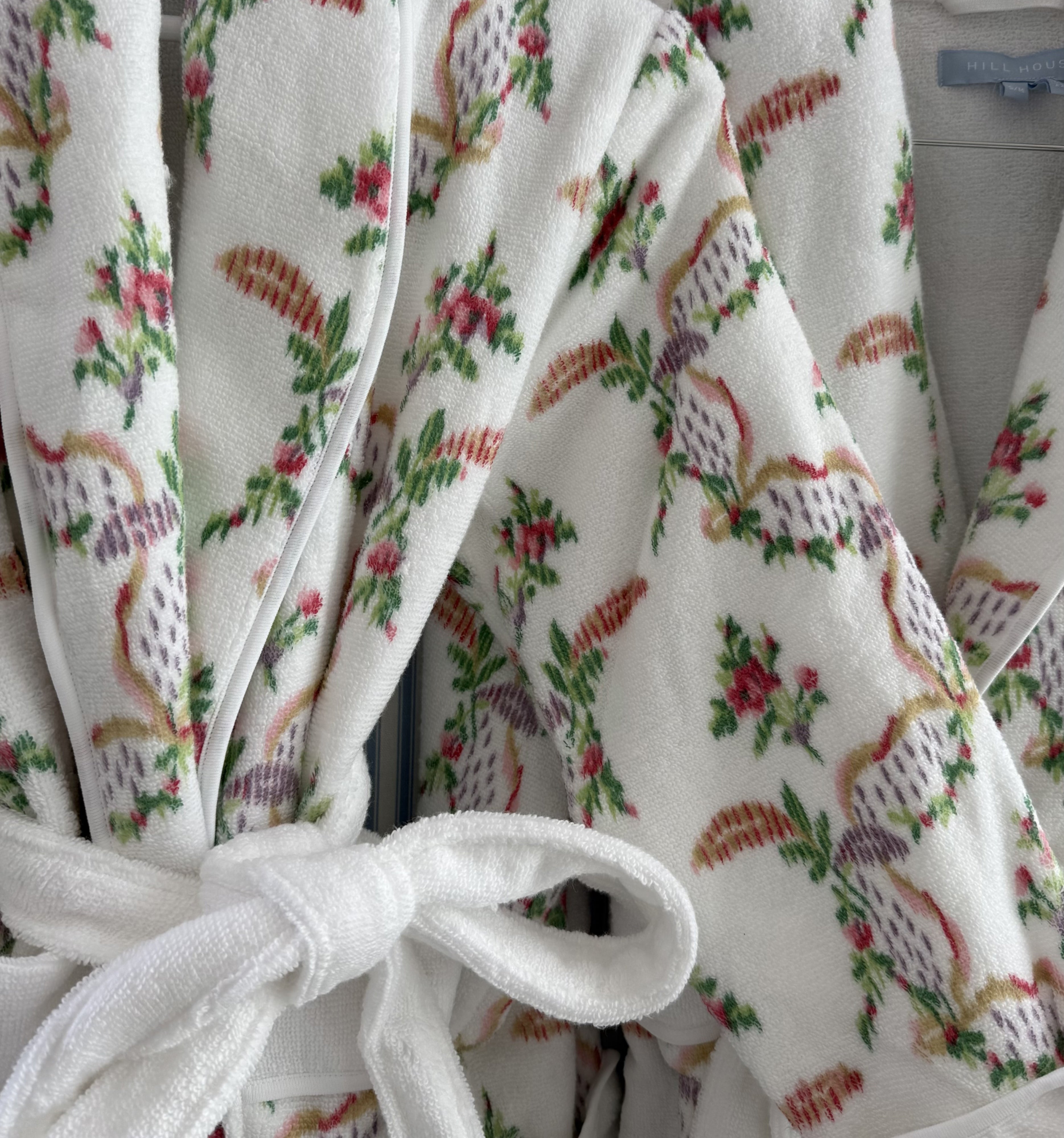 The Hotel Robe - Pink Ribbon Rose Ikat