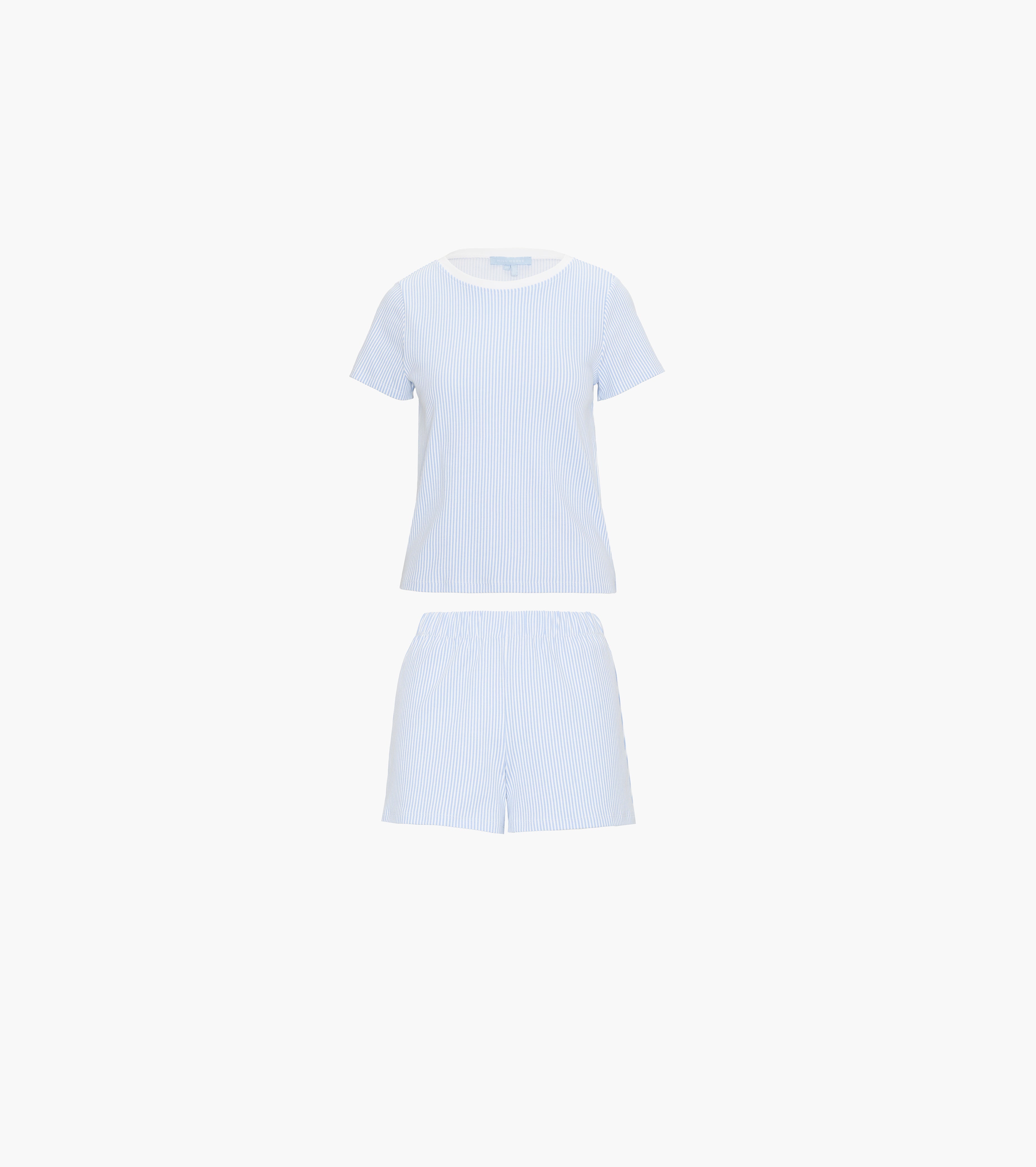 The Nina Pajama Set - Blue/White Stripe