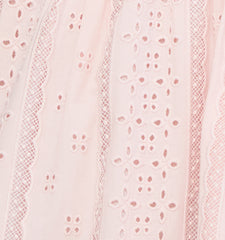 The Belle Bow - Pink Broderie Voile