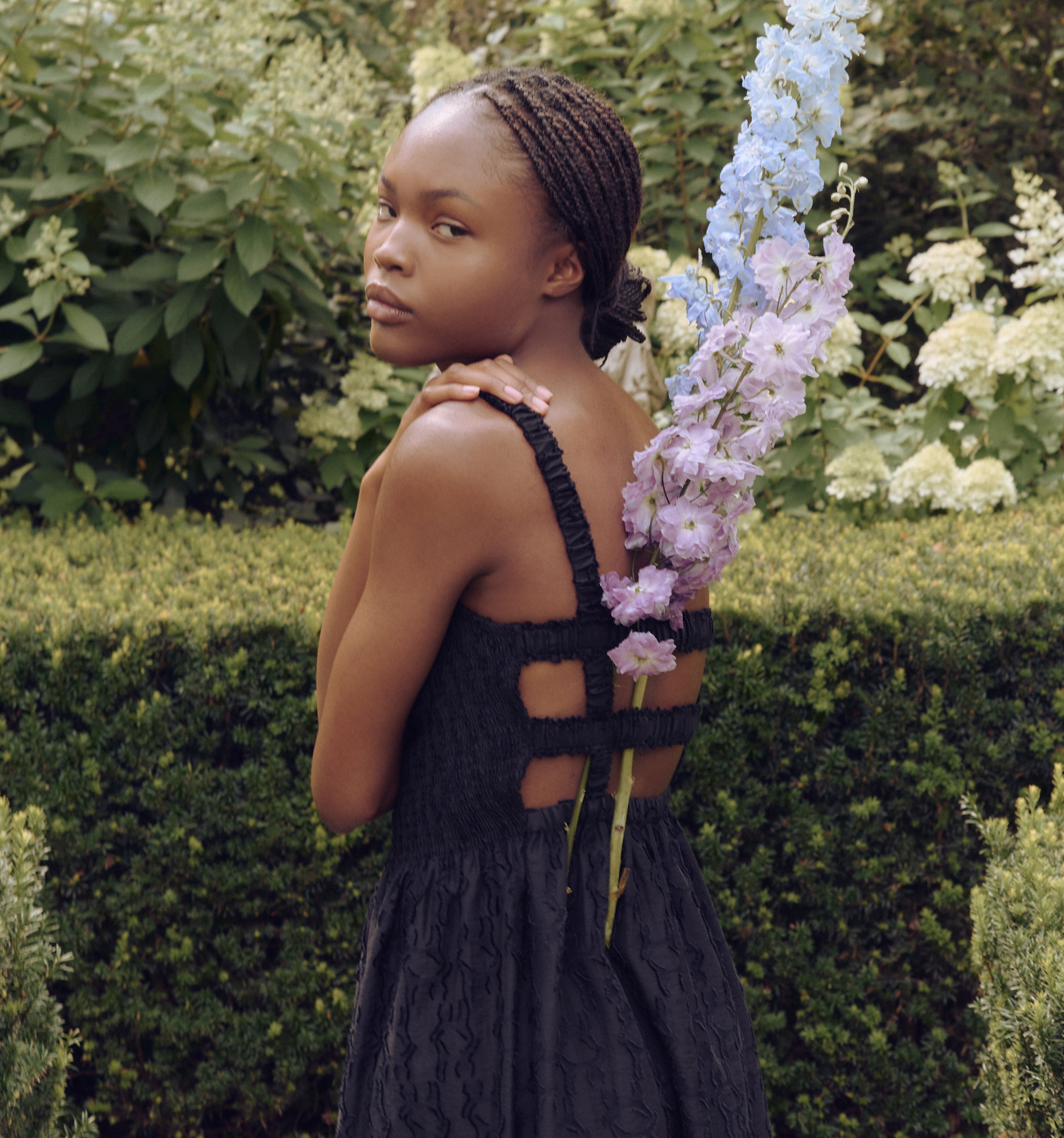 The Anita Nap Dress - Black Fil Coupé