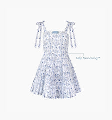 The Ribbon Charlotte Nap Dress - Blue Vine Stripe