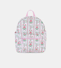 Roller Rabbit x Hill House Backpack - Pink Monkey Block Stripe