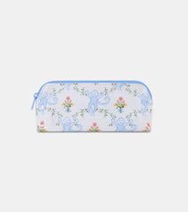 Roller Rabbit x Hill House Small Makeup Bag - Blue Floral Monkey Trellis