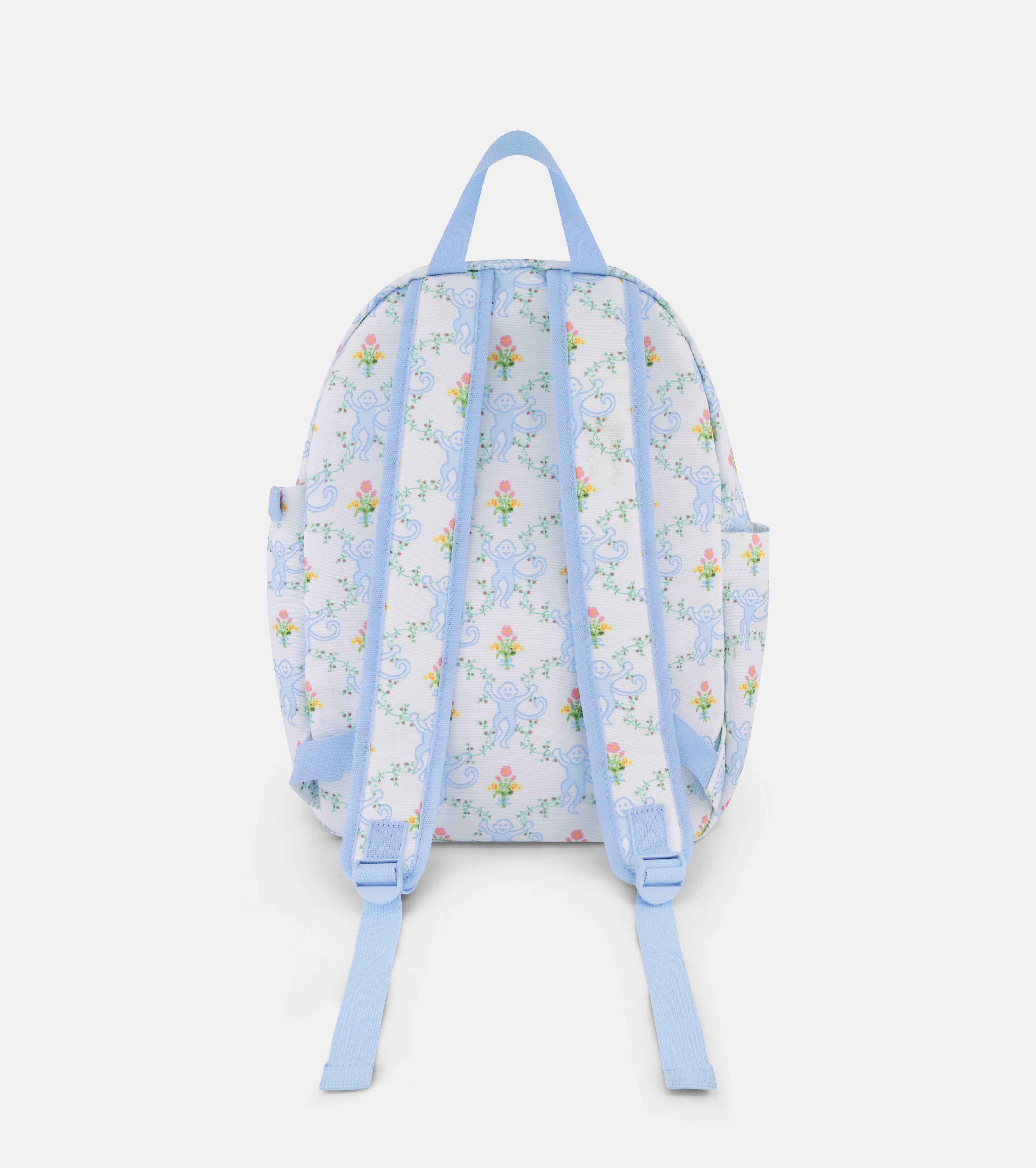 Roller Rabbit x Hill House Backpack - Blue Floral Monkey Trellis