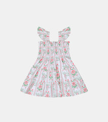 Roller Rabbit x Hill House The Tiny Ellie Nap Dress - Pink Monkey Block Stripe